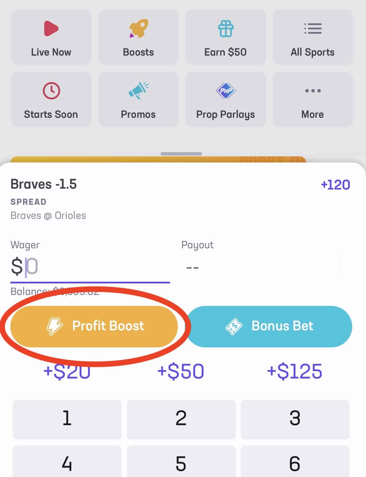 profit boost button