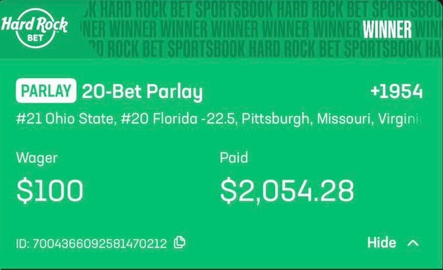 20leg parlay