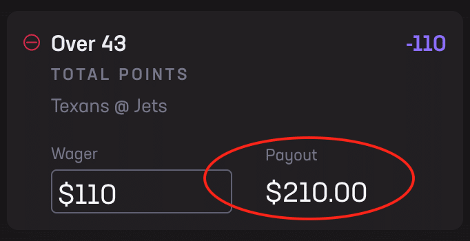 total payout hard rock bet