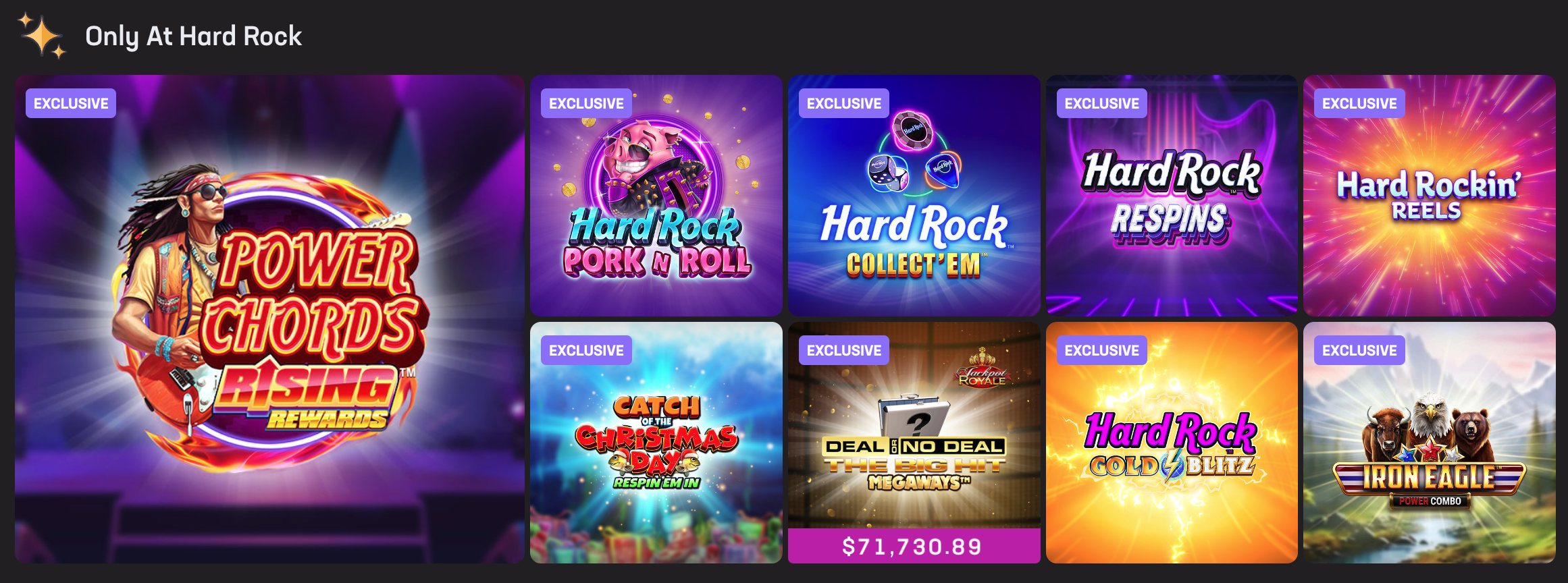 power chords rising rewards hard rock bet